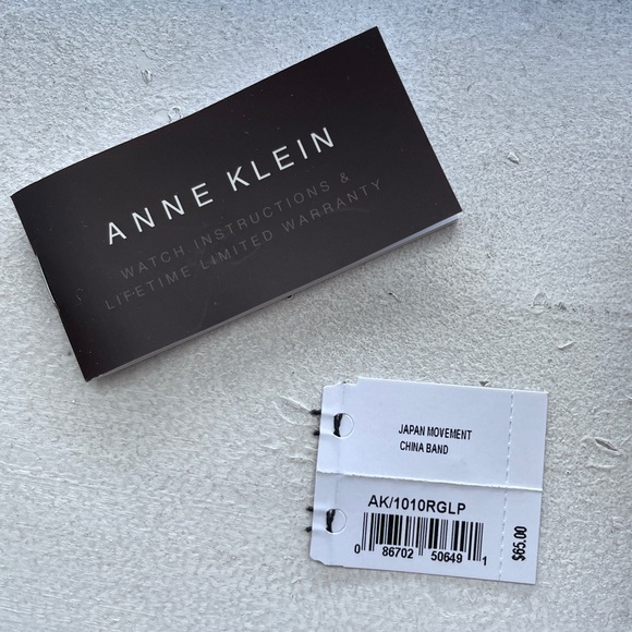 ANNE KLEIN Rose Gold Blush Pink Leather Watch - Picture 2 of 2